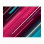 Pink-blue Retro Background, Retro Backgrounds, Lines Small Glasses Cloth (2 Sides)
