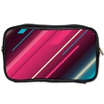 Pink-blue Retro Background, Retro Backgrounds, Lines Toiletries Bag (Two Sides)
