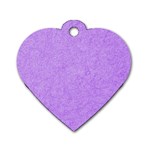 Purple Paper Texture, Paper Background Dog Tag Heart (Two Sides)
