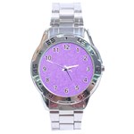Purple Paper Texture, Paper Background Stainless Steel Analogue Watch