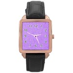 Purple Paper Texture, Paper Background Rose Gold Leather Watch 