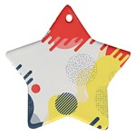 Red White Blue Retro Background, Retro Abstraction, Colored Retro Background Star Ornament (Two Sides)