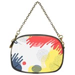 Red White Blue Retro Background, Retro Abstraction, Colored Retro Background Chain Purse (Two Sides)