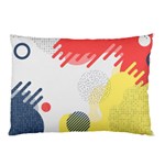 Red White Blue Retro Background, Retro Abstraction, Colored Retro Background Pillow Case