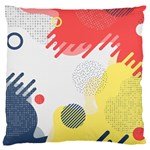 Red White Blue Retro Background, Retro Abstraction, Colored Retro Background Large Cushion Case (Two Sides)