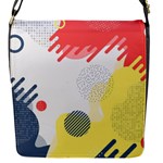 Red White Blue Retro Background, Retro Abstraction, Colored Retro Background Flap Closure Messenger Bag (S)