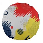 Red White Blue Retro Background, Retro Abstraction, Colored Retro Background Large 18  Premium Flano Round Cushions