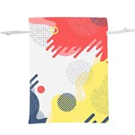 Red White Blue Retro Background, Retro Abstraction, Colored Retro Background Lightweight Drawstring Pouch (XL)