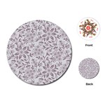 Retro Floral Texture, Beige Floral Retro Background, Vintage Texture Playing Cards Single Design (Round)