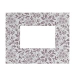 Retro Floral Texture, Beige Floral Retro Background, Vintage Texture White Tabletop Photo Frame 4 x6 
