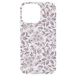 Retro Floral Texture, Beige Floral Retro Background, Vintage Texture iPhone 14 Pro Max Black UV Print Case