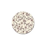 Retro Floral Texture, Light Brown Retro Background Golf Ball Marker (10 pack)