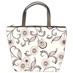 Retro Floral Texture, Light Brown Retro Background Bucket Bag