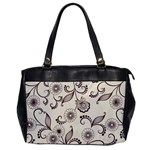Retro Floral Texture, Light Brown Retro Background Oversize Office Handbag