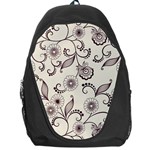 Retro Floral Texture, Light Brown Retro Background Backpack Bag