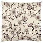 Retro Floral Texture, Light Brown Retro Background Standard Premium Plush Fleece Cushion Case (Two Sides)