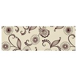 Retro Floral Texture, Light Brown Retro Background Banner and Sign 12  x 4 