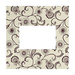 Retro Floral Texture, Light Brown Retro Background White Box Photo Frame 4  x 6 