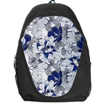 Retro Texture With Blue Flowers, Floral Retro Background, Floral Vintage Texture, White Background W Backpack Bag