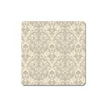 Retro Texture With Ornaments, Vintage Beige Background Square Magnet