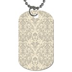 Retro Texture With Ornaments, Vintage Beige Background Dog Tag (One Side)