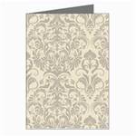 Retro Texture With Ornaments, Vintage Beige Background Greeting Cards (Pkg of 8)
