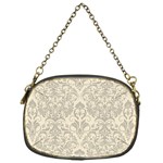 Retro Texture With Ornaments, Vintage Beige Background Chain Purse (One Side)