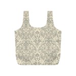 Retro Texture With Ornaments, Vintage Beige Background Full Print Recycle Bag (S)