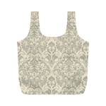 Retro Texture With Ornaments, Vintage Beige Background Full Print Recycle Bag (M)