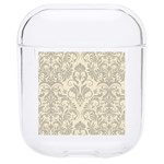 Retro Texture With Ornaments, Vintage Beige Background Hard PC AirPods 1/2 Case