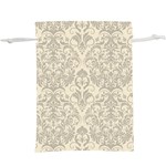 Retro Texture With Ornaments, Vintage Beige Background Lightweight Drawstring Pouch (XL)