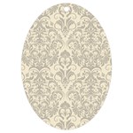Retro Texture With Ornaments, Vintage Beige Background UV Print Acrylic Ornament Oval
