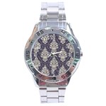 Vintage Texture, Floral Retro Background, Patterns, Stainless Steel Analogue Watch