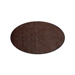Black Leather Texture Leather Textures, Brown Leather Line Sticker (Oval)