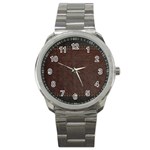 Black Leather Texture Leather Textures, Brown Leather Line Sport Metal Watch