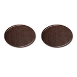 Black Leather Texture Leather Textures, Brown Leather Line Cufflinks (Oval)