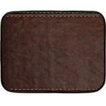 Black Leather Texture Leather Textures, Brown Leather Line Two Sides Fleece Blanket (Mini)