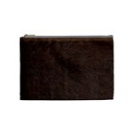 Black Leather Texture Leather Textures, Brown Leather Line Cosmetic Bag (Medium)