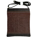 Black Leather Texture Leather Textures, Brown Leather Line Shoulder Sling Bag