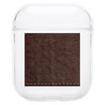 Black Leather Texture Leather Textures, Brown Leather Line Soft TPU AirPods 1/2 Case
