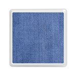 Blue Denim Texture Macro, Blue Denim Background, Jeans Background, Jeans Textures, Fabric Background Memory Card Reader (Square)