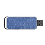 Blue Denim Texture Macro, Blue Denim Background, Jeans Background, Jeans Textures, Fabric Background Portable USB Flash (Two Sides)
