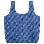 Blue Denim Texture Macro, Blue Denim Background, Jeans Background, Jeans Textures, Fabric Background Full Print Recycle Bag (XXXL)