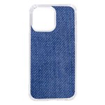 Blue Denim Texture Macro, Blue Denim Background, Jeans Background, Jeans Textures, Fabric Background iPhone 14 Pro Max TPU UV Print Case