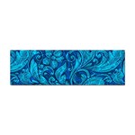 Blue Floral Pattern Texture, Floral Ornaments Texture Sticker Bumper (10 pack)