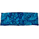 Blue Floral Pattern Texture, Floral Ornaments Texture Body Pillow Case (Dakimakura)