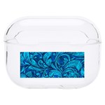 Blue Floral Pattern Texture, Floral Ornaments Texture Hard PC AirPods Pro Case