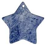 Blue Grunge Texture, Wall Texture, Blue Retro Background Ornament (Star)