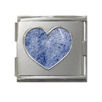 Blue Grunge Texture, Wall Texture, Blue Retro Background Mega Link Heart Italian Charm (18mm)
