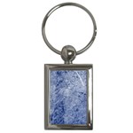 Blue Grunge Texture, Wall Texture, Blue Retro Background Key Chain (Rectangle)
